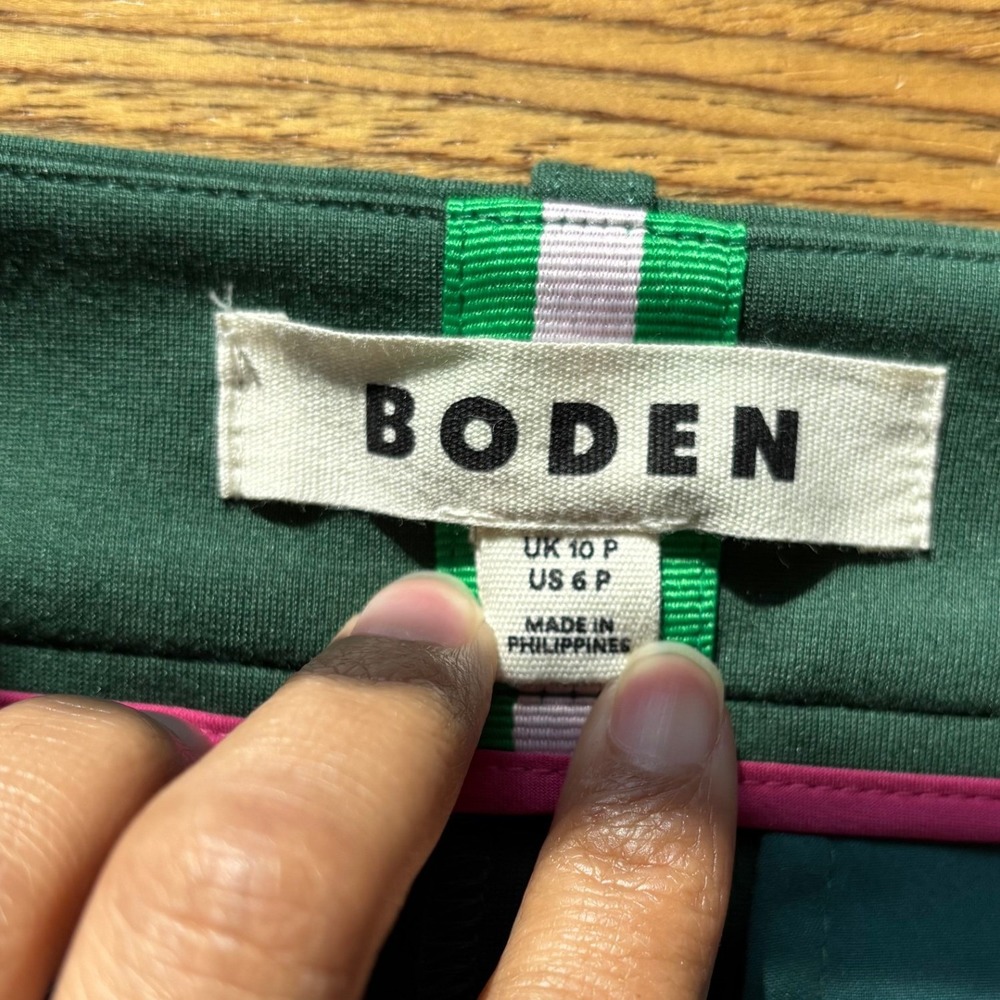 NWOT Boden Belgravia Ponte Crop Trousers 6P Hunter Green Preppy Office Travel - Picture 10 of 15